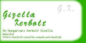 gizella kerbolt business card